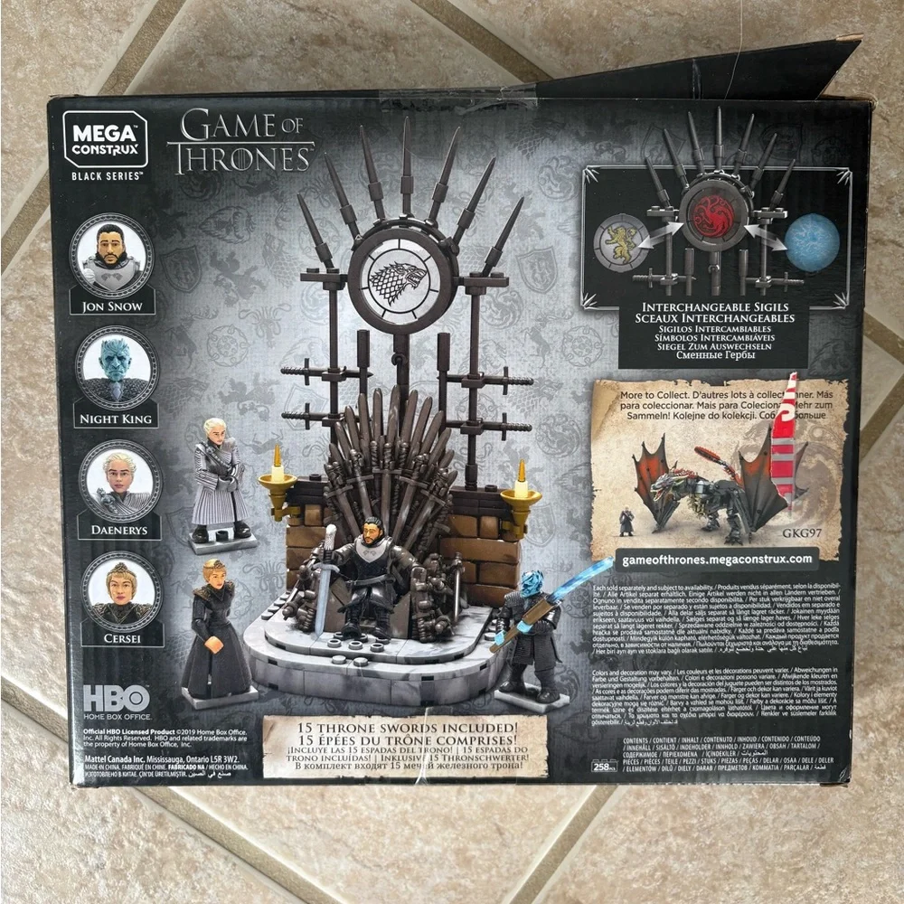 🆕 Mega Construx Game Of Thrones Black Series The Iron Throne Building - Picture 3 of 5